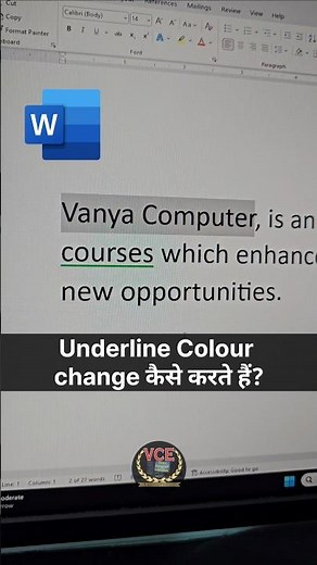 MS Word how to change underline colour
