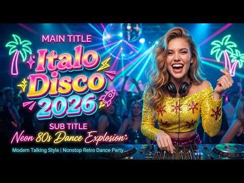 Italo Disco 2026 🚀 Neon 80s Dance Live | Retro Euro Disco Mix 💃 Nightclub & Driving Vibes