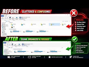 Windows File Explorer Clean Setup | Hide Unnecessary Folders