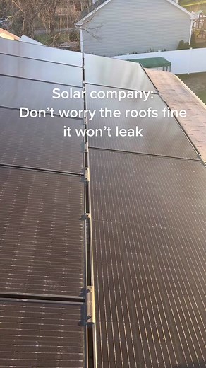 What a shit show, get your roof done before you put panel on. You will thank me later! #fypシ #lifeadvice #howto #entrepreneur #house #roof #moneytok #screammovie