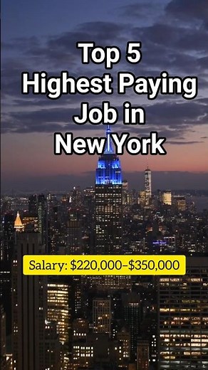 Top 5 Highest Paying Jobs in New York City (2026)