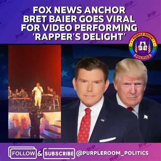 DaMon Cortez on Instagram: "Fox News’ Bret Baier surprised and delighted social media users when a video of him dancing and rapping went viral Saturday. The video shows the longtime anchor on a stage wearing a button-down shirt and khaki pants as he performed “Rapper’s Delight,” the 1979 debut single by the Sugarhill Gang, widely recognized as one of the greatest rap songs of all time. Baier took a little creative license with some of the lyrics, changing them to promote his show: The video drew