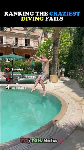 Ranking Worst Diving Fails 😭🥀🙏🏻 #ranking #funny