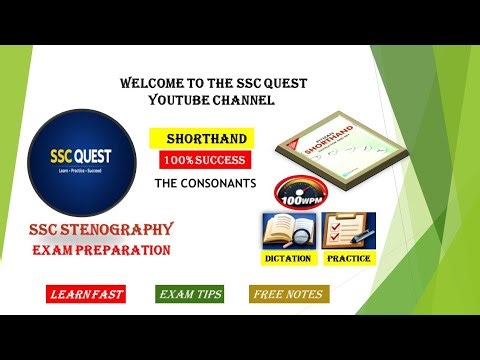 SSC STENOGRAPHY #CHAPTER 1#THE CONSONANTS