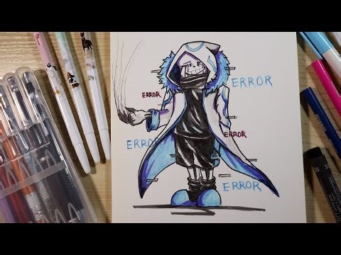 how to draw undertale error404 sans