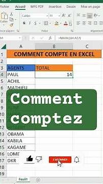 exercice n°7 : COMMENT COMPTE EN EXCEL