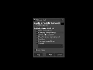 How to add mask to layer with GIMP in 1 minute tutorial