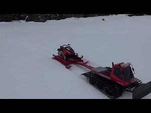 Rc snowmobile polaris rush brushless on DEEP SNOW.