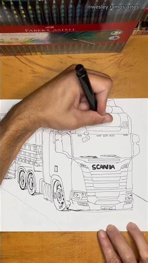 Drawing in art class, only with a pen, the teacher said: You can't use pens until the fifth grade...