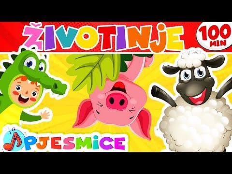 MIX O ŽIVOTINJAMA *100 Minuta* ♫ Najljepše Dječje Pjesmice Za Vrtić + Edukativna Videa o Životinjama