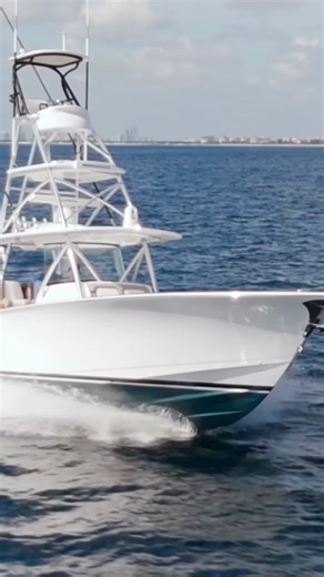 Get ready for an incredible showcase of power and performance aboard the V-41. She’s equipped with triple Yamaha 450-hp V8s, a gap tower from Palm Beach Towers, and a complete setup from Atlantic Marine Electronics. It’s the same turnkey, top-tier treatment you’ll find on a Viking. Fast, versatile and built to fish, the V-41 delivers the complete package. #v41 #valhallaboatworks #vbw | Valhalla Boatworks