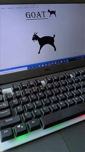Goat 🐐 Logo | Ms Word | DSH. #shortcutkeys #usa.