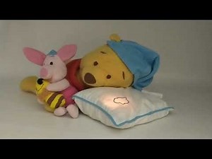 Winnie the Pooh & Piglet Plush ~ Musical Night Light Pillow ~ Pooh's Lullabee Song with Lyrics