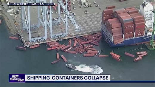 Cargo ship loses its containers in Long Beach | West Coast Wrap