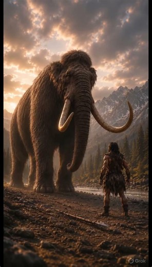 Caveman Watches a Giant Woolly Mammoth Walk Away | Prehistoric Animation || Stone Age survival