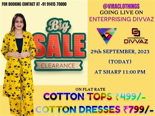 https://www.facebook.com/groups/enterprisingdivvaz/?ref=share Super clearance sale tonight *VIRA CLOTHINGS* coming LIVE TONIGHT with *ENTERPRISING DIVVAZ SHOPPING PAGE* We are going to showcase all *new collection* for Tops, Kaaftans, Dresses, Lounge Sets & many more Date- 29th September 2023 Time- 11:00 PM sharp To join our LIVE click on the following link https://www.facebook.com/EnterprisingDiVvazShopping?mibextid=LQQJ4d | Enterprising DiVvaz Shopping Page | Facebook