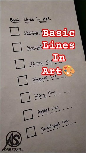 Alert 🚨 Basic Lines in Art, drawing ideas for beginners..#beginners #begginersart #arttutorial #art