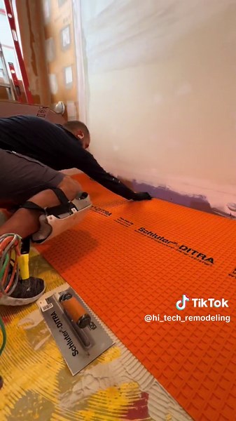 Ditra, an uncoupling membrane by Schluter Systems, offers several benefits. It enhances tile durability by preventing cracks from transferring to the surface. It also waterproofs and provides vapor management. Ditra is lightweight, easy to install, and reduces the overall tile assembly thickness. Consider these advantages for a resilient and long-lasting tile installation. . . . #ditra#schluter#uncoupling#membrane#bathroom#remodeling#contractor#construction#homeimprovement#design#hgtv#craft#cali