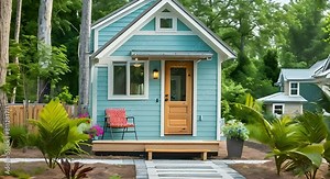 ADU or accessory dwelling unit also known as a tiny house. Concept Tiny House, Small Living, Compact Living, Sustainable Housing, Modern Minimalism