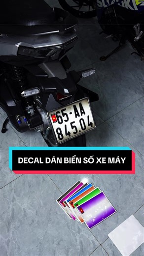 Decal Dán Biển Số Xe Máy | Khung Biển Số