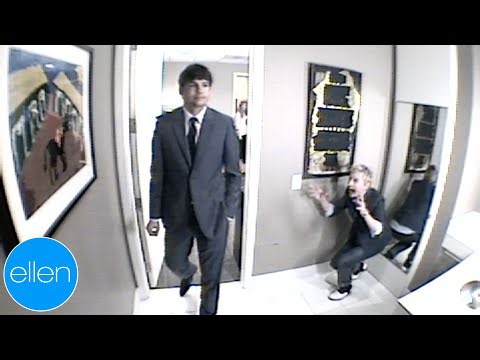 Ellen Tries to Scare Ashton Kutcher