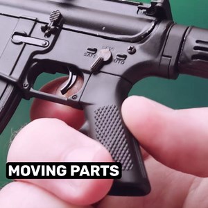 GOAT GUNS Miniature AR 15 (Charky) | 1:3 Scale Diecast Metal Model Building Kit | Model Kit for Adults | Non-Firing AR-15 Model - Removable Mag, Charging Handle & Dust Cover - 11" Built - Gift for Him