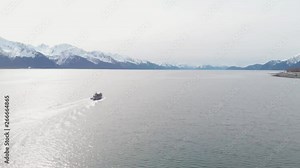 Fishing boats on Resurrection bay in Alaska