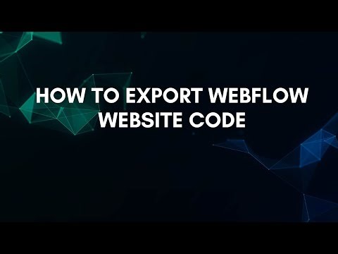 How To Export Webflow Website Code