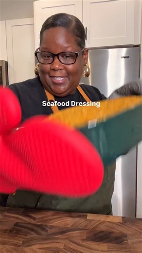 Miriam Green on Instagram: "Seafood Dressing 12oz pkg cooked crawfish tails 8oz jumbo lump crab meat (I feel claw meat would be better) 1 lb shrimp 3 boxes Stove Top Stuffing mix (Sage, herb and turkey) Cornbread 1/2 green bell pepper 1/2 red bell pepper 1 med onion 2 stalks celery 2 cans @campbells cream of celery 4 cups shrimp stock (added 2 tbs lobster base) 2-3 tsp Old bay 1 tbs Tony’s No salt seasoning 4 oz clam juice (optional) #food #easyrecipes #thanksgiving #seafooddressing @stove_topst