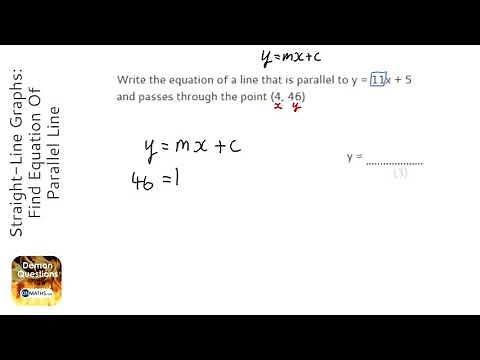 Straight-Line Graphs: Find Equation Of Parallel Line (Grade 5) - OnMaths GCSE Maths Revision