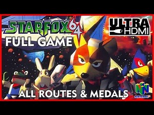 STARFOX 64 FULL GAME Walkthrough Original N64 UltraHDMI 100% MEDALS ALL ROUTES - No Commentary