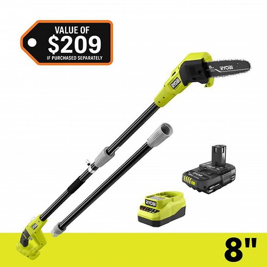 Reviews for RYOBI ONE  18V 8 in. Cordless Oil-Free Pole Saw with 1.5 Ah Battery and Charger | Pg 1 - The Home Depot