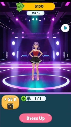 Anime Girl Dress Up Challenge 👗 Choose the Best Outfit! #shorts