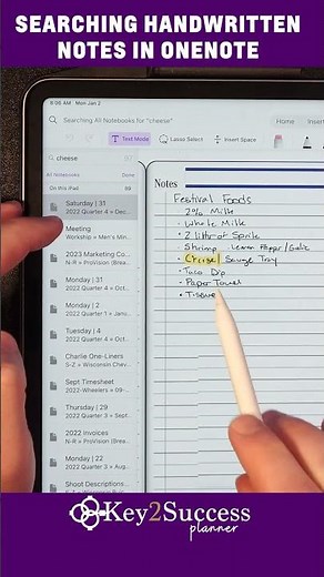 Searching Handwritten Notes in OneNote