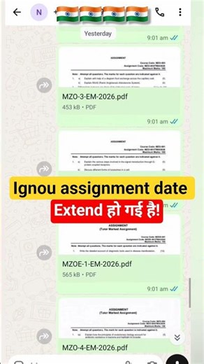 IGNOU June 2026 Assignment Submit Last DateExtended | Ignou Assignment Submission Last Date2026