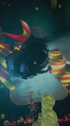 Deep sea swimming with giant sting rays in No Man's Sky