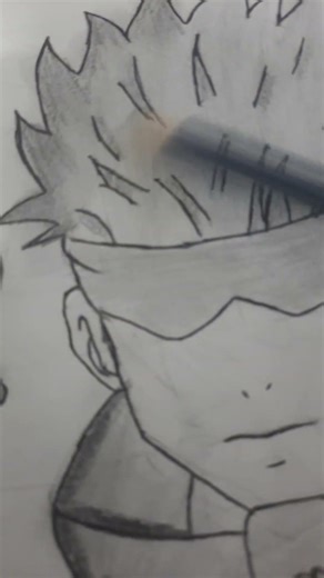 I draw satoru gojo using red and blue