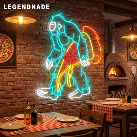 Bigfoot Pizza Neon Sign, Pizza Open Neon Light, Pizza Wall Neon Decor, LED Sign for Pizza Restaurant Bar - Etsy