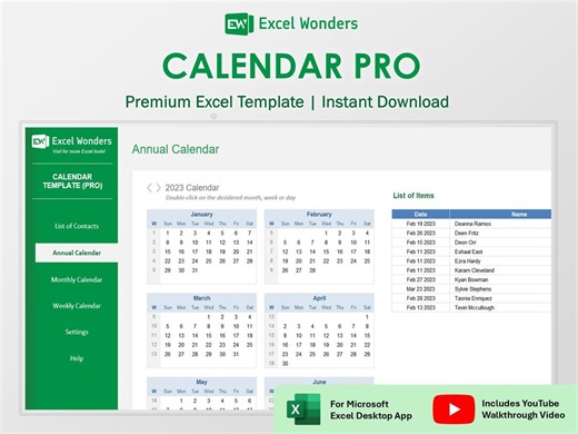 Excel Calendar 2026 | Customizable Planner Template | Daily, Weekly, Monthly Organizer (digital Download) - Etsy