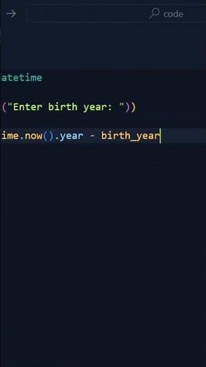 calculate age in python #python #learnpython #programming