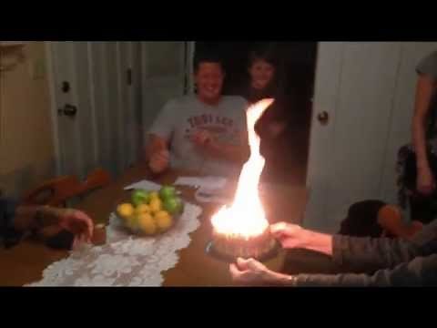 Birthday Cake on Fire