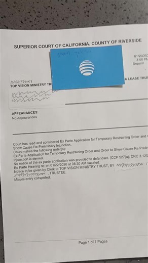 caveat make sure everything is in sequence.. procedural due process to properly assert or express your substantial entitlements. if you notice the ex parte hearing was denied, nor based on frivolous filings but due to a defect..i failed to provide proper service which is notice.. my claim is still preserved and all the pieces are on the board so my claim can be acknowledged and enforced accordingly.. recognize the equitable title holder and preserve the rights and defenses afford so the Trust is