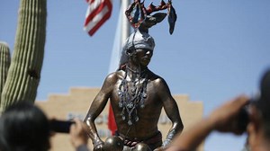 Deer dancer statue unveiled at Pascua Yaqui HQ