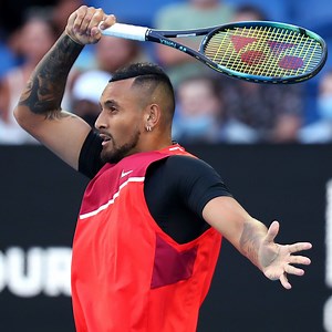🇦🇺 Nick Kyrgios delivers with an underarm serve 😎 🎥: Wide World of Sports • ESPN • Eurosport #AusOpen • #AO2022 | Australian Open