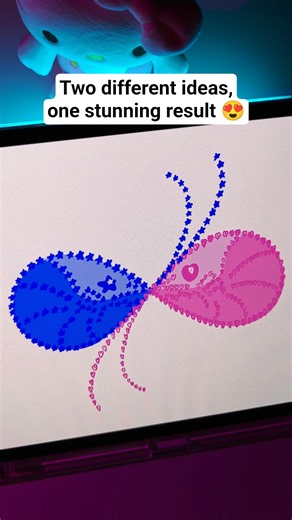 Artworkout app 🩷 Two different ideas, one stunning result 😍 #ipadgames #drawingchallenge