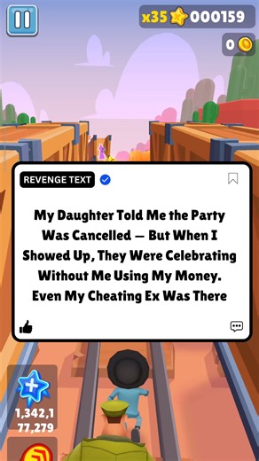 11K views · 162 reactions | My Daughter Told Me the Party Was Cancelled — But When I Showed Up, They Were Celebrating Without Me Using My Money | Revenge Text | Facebook