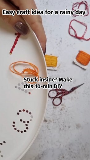 1.8K views · 3 comments | Stuck inside on a rainy day? This embroidered ikea clock is the perfect 10 minute diy craft. Comment LINK for the tutorial. | Craft with Cartwright | Facebook