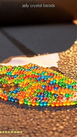 Road Roller Macro Crush | contains jelly crystal beads #ASMR #RollerCrush #Satisfying #Macro