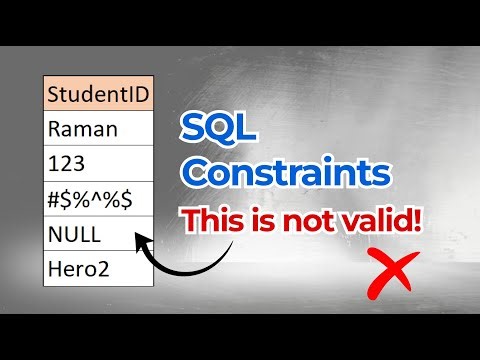 SQL Table Constraints | No better explanation than this!