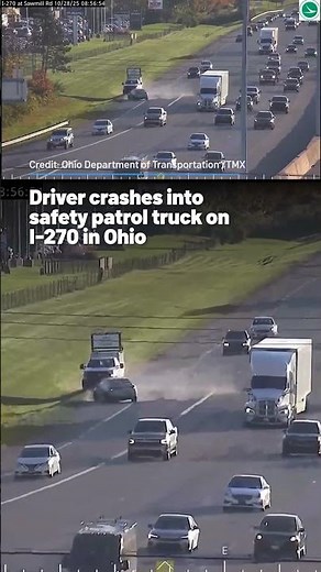 Driver crashes into safety patrol truck in Columbus, Ohio